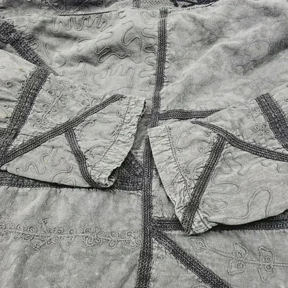 Vintage Chico's Embroidered Women's Blazer Green Size 0/ S - Picture 7 of 10